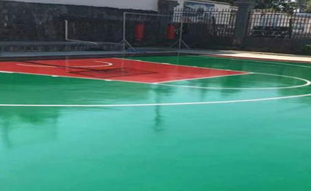 普陀篮球场翻新地面